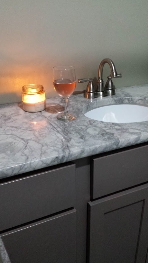 countertop and wine